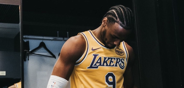 Bronny James, player of the Los Angeles Lakers.