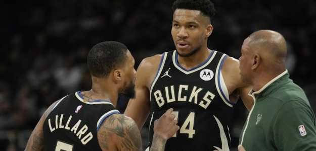 Damian Lillard, Giannis Antetokounmpo, and Doc Rivers