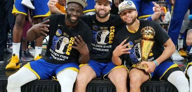 Draymond Green, Klay Thompson y Stephen Curry