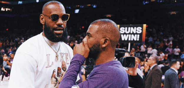 LeBron James y Chris Paul, veteranos en la NBA.
