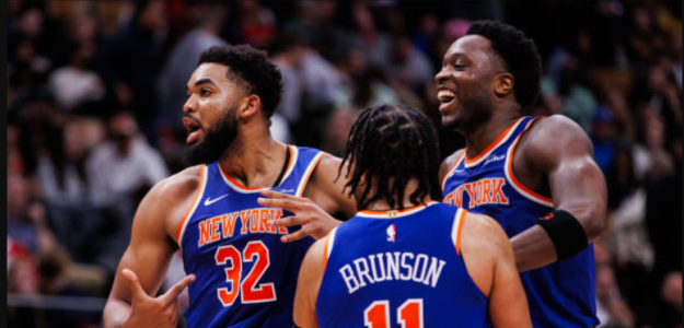 Towns, Brunson, and Anunoby on the Knicks. Photo: Getty Images.