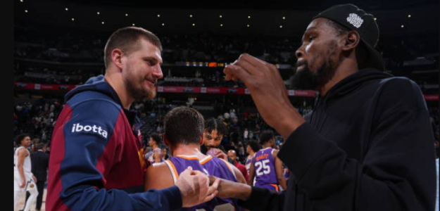 Durant and Jokic, in 2024. Photo: gettyimages