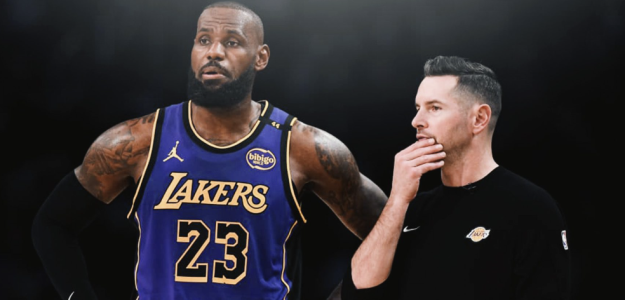 JJ Redick y LeBron James, en un partido de Los Angeles Lakers. 