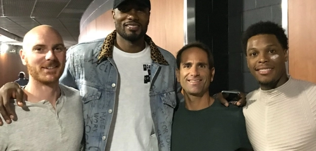 Joe Abunassar con Serge Ibaka y Kyle Lowry