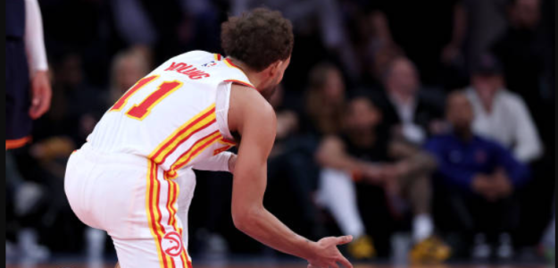 Trae Young, celebración viral. Foto: gettyimages