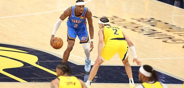 Shai Gilgeous-Alexander asalta a los Pacers. Foto: gettyimages