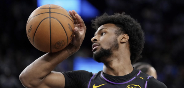 Bronny James, jugador de Los Angeles Lakers. 