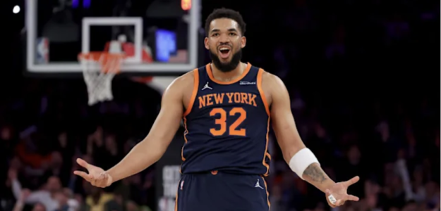 Karl-Anthony Towns, star of the New York Knicks, caught up in NBA rumors.