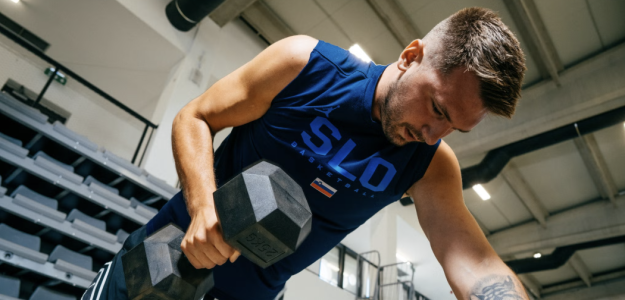 Luka Doncic, getting ripped this summer.