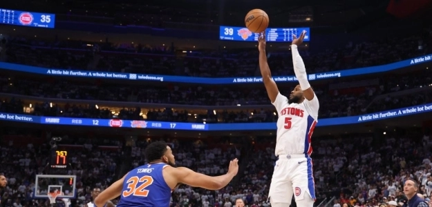 Malik Beasley, en un partido contra los New York Knicks