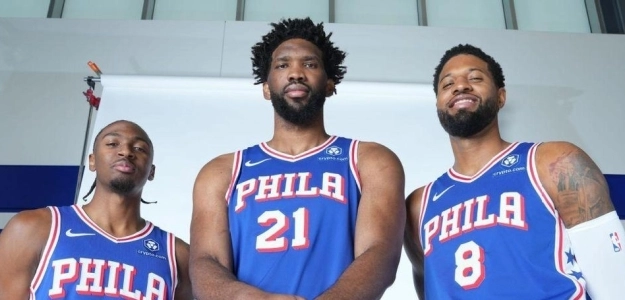 Tyrese Maxey, Joel Embiid y Paul George, las 3 grandes estrellas de los Sixers