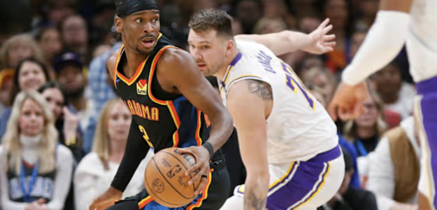 Shai Gilgeous-Alexander and Luka Doncic, NBA stars.