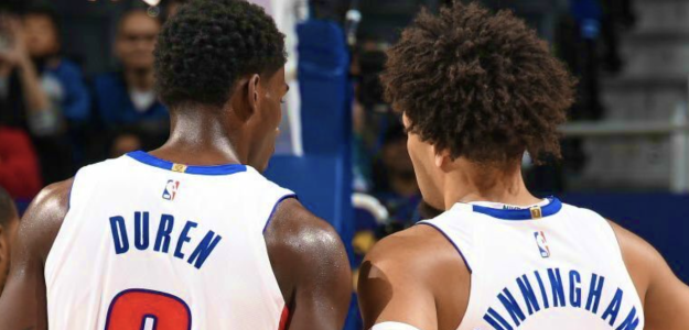 Cunningham and Duren, stars of the Pistons.