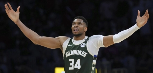 Giannis Antetokounmpo, superstar of the Milwaukee Bucks.
