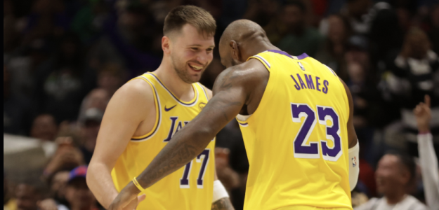 Tercer triunfo seguido de los Lakers de LeBron y Doncic