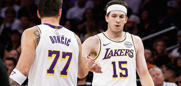 Victoria de los Lakers ante los Knicks: grandes Doncic y Reaves