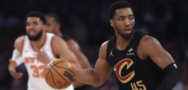 Donovan Mitchell, con la camiseta de Cleveland Cavaliers. 
