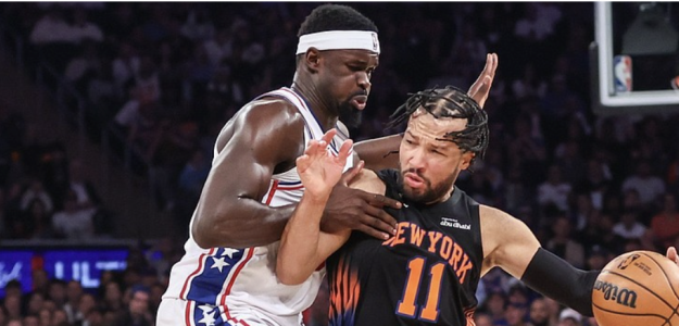 Jalen Brunson, estrella de los Knicks ante los Sixers. 