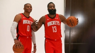 Russell Westbrook y James Harden | Foto: nba.com