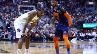 Paul George y Kawhi Leonard | Foto: getty images
