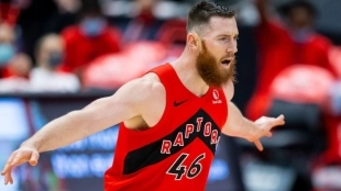 Aaron Baynes, pívot de los Raptors que ya es agente libre "Foto: Daily Hive"