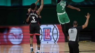 OG Anunoby gana en último segundo. Foto: gettyimages
