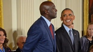 Barack Obama y Michael Jordan.
