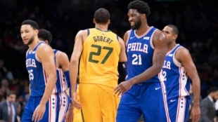 Ben Simmons, Rudy Gobert, Joel Embiid y Al Horford.