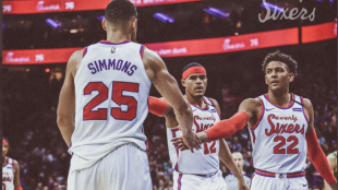 Los Sixers jugaron un gran partido ante los Celtics. 
