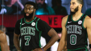 Jayson Tatum y Jaylen Brown, las estrellas de Boston Celtics "Foto: NBA.com"