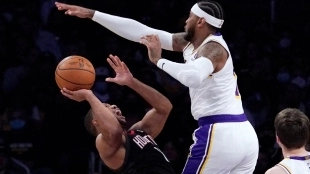 Carmelo Anthony, adaptación a Lakers. Foto: gettyimages