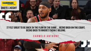 Declaraciones de Carmelo Anthony tras su primer partido con los Blazers.