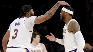 Los Angeles Lakers, victoria con líder Carmelo Anthony. Foto: gettyimages