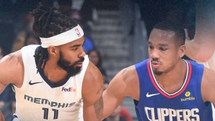 Mike Conley y Avery Bradley en un Grizzlies-Clippers.
