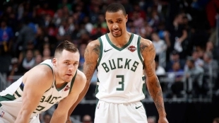 Pat Connaughton y George Hill, los actores secundarios de los Bucks.