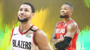 Damian Lillard y Ben Simmons, en un montaje de los compañeros de ClutchPoints.