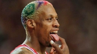 Dennis Rodman, estrella de la NBA.