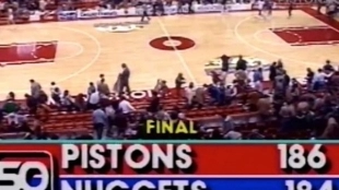 Detroit Pistons vs. Denver Nuggets: locura total en los ochenta.