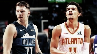 Luka Doncic y Trae Young, rookies de la NBA.