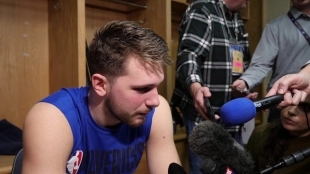 Luka Doncic tras un partid con los Dallas Mavericks.