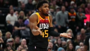 Donovan Mitchell protesta durante un encuentro con Utah Jazz "Foto: Sportsnaut"
