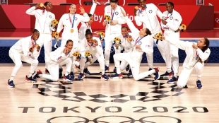 La Selección Femenina de EEUU, ganadora de la medalla de oro en Tokio 2021.