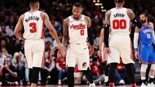 Damian Lillard CJ McCollum Carmelo Anthony