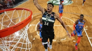Giannis Antetokounmpo, jugador de Milwaukee Bucks.