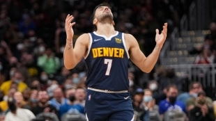 Facu Campazzo, en su debut NBA con Denver Nuggets.