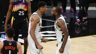 Giannis Antetokounmpo, sueña con Finales NBA. Foto: gettyimages