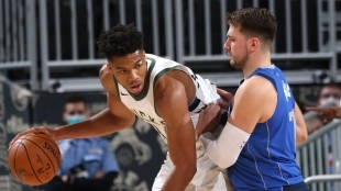 Giannis Antetokounmpo y Luka Doncic.