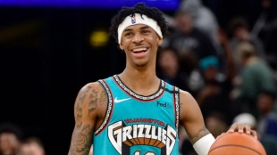 Ja Morant, rookie del año en la NBA.