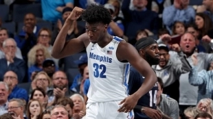 James Wiseman, jugador de los Memphis Tigers en la NCAA.