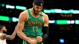 Jayson Tatum en un partido con los Boston Celtics.